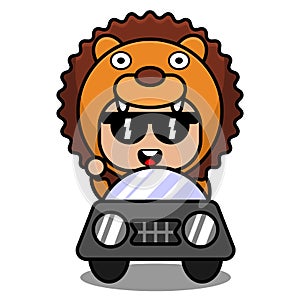 car lion animal mascot costume