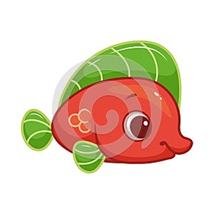 Cartoon vector illustration of a fish