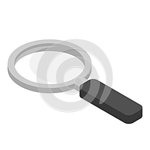 Cartoon vector illustration isolated object magnifier amplifying lens