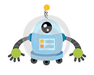 Cartoon vector illustration for kids, Cute cartoon robot