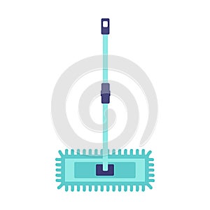 Cartoon vector illustration of mop isolated on white