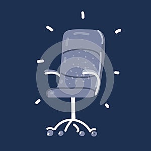 Cartoon vector illustration of office chair