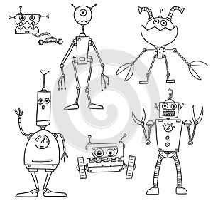 Cartoon Vector Robot Set04