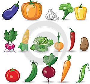 Cartoon vegetables,vector