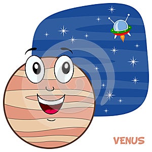 Cartoon Venus Planet Character