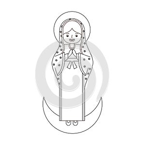 Cartoon of the virgin of guadalupe