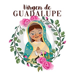 Cartoon of the virgin of guadalupe