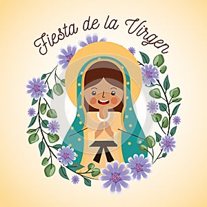 Cartoon of the virgin of guadalupe