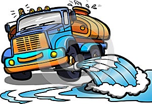 Cartoon Watering Machine. Isolated.