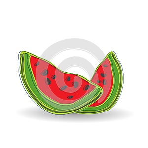 Cartoon watermelon