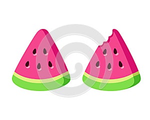 Cartoon watermelon slice