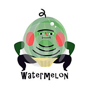 Cartoon Watermelon Sumo