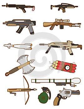 Cartoon weapon icon