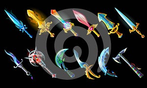 Cartoon Weapon Icons Set photo