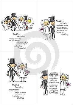 Cartoon wedding picture,vector
