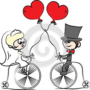 Cartoon wedding picture,vector