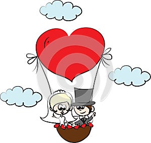 Cartoon wedding picture,vector
