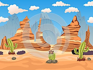 Cartoon western desert tiliable