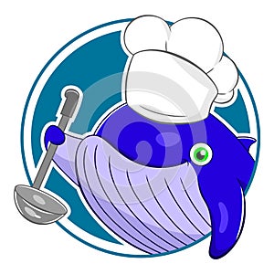 Cartoon whale chef