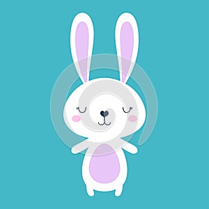 cartoon white rabbit character