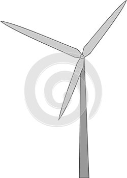 Cartoon Wind turbine isolated on white