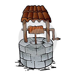 Cartoon wishing well