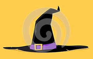 Cartoon Witch Black Hat vector illustration