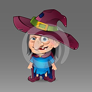 Cartoon witch with hat 2