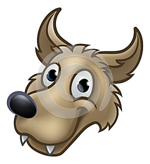 Cartoon Wolf Character Mascot