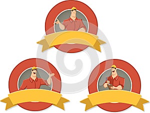 cartoon worker character