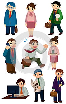 Cartoon workers icon