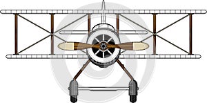 Cartoon WW1 Biplane