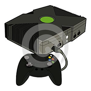 Cartoon xbox game console