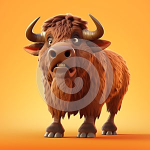 Cartoon Yak: Intense Expressions And Grotesque Characters In Vray Tracing Style