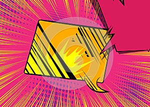 Cartoon Yellow and purple background, comic book backdrop. Retro comics pop art design