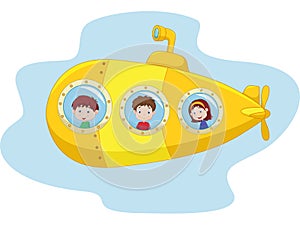 Cartoon yellow submarine