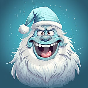 Cartoon Yeti: Friendly Snow Monster Illustration