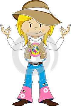 Cartoon Yoga Hippie photo