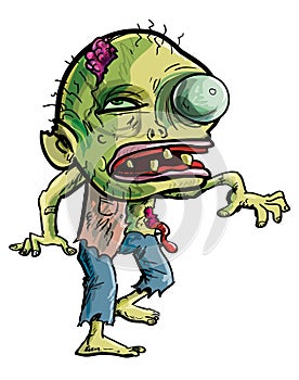 Cartoon Zombie making a grabbing movement