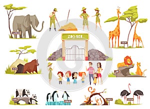 Cartoon Zoo Set