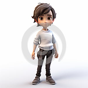 Cartoonish 3d Model Of Ellie: Innocent And Youthful Character With Cartoon Outfit