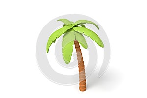 Cartoonish 3D Render of a Palm Tree photo