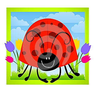 Cartoonish Ladybug Clip Art