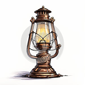 Cartoonish Realism: Steam Lantern Digital Illustration By Joseph Kook photo