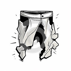 Cartoonish Tattered Shorts: A Clever And Humorous Contest Winner photo