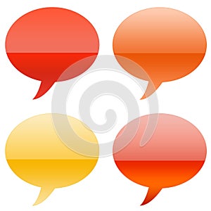 Cartoony Aqua Speech Bubbles