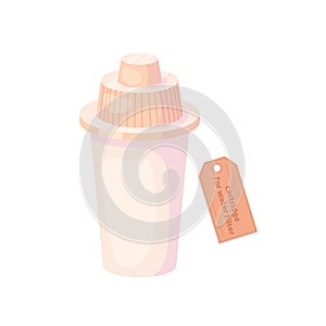 Cartridge for water filter. Replaceable water filter. Cleaning equipment. Vector cartoon flat illustration isolated on