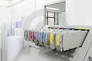 Cartridges for CMYK colour inkjet printer