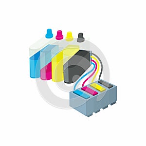 Cartridges for colour inkjet printer icon