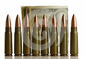Cartridges and money - shallow DOF